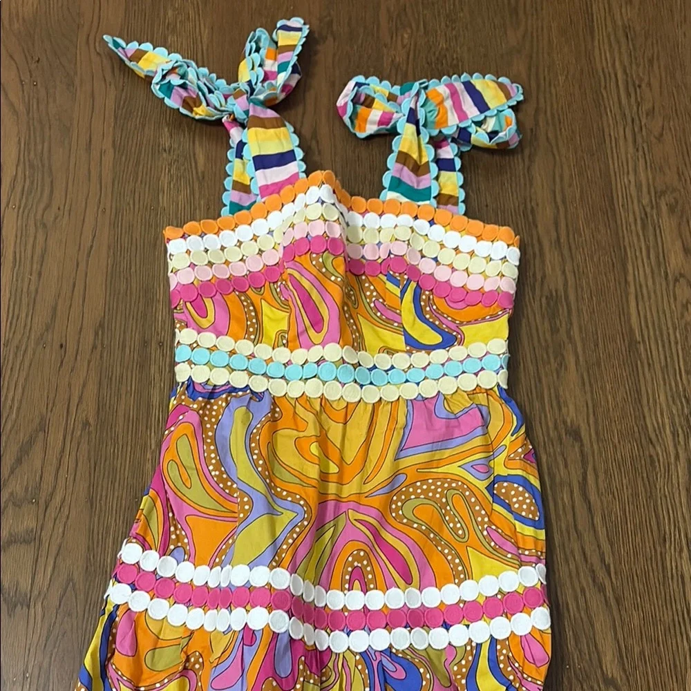 CeliaB Magnolia Tiered Floral Multicolor midi dress size small - Picture 2 of 6